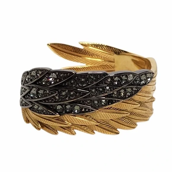 Zadig & Voltaire Gold and Black Feather Bracelet - Picture 5 of 7